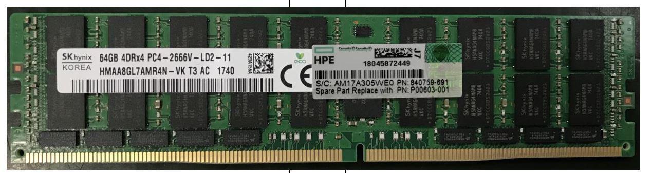 HPE MEM 64GB 2Gx4 DDR4 2666V LRDIMM,PC4-21333