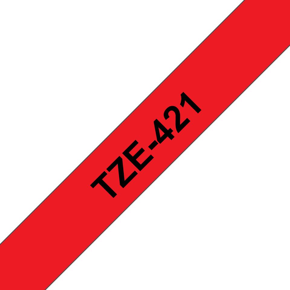 Brother TZE-421 nastro per etichettatrice Nero su rosso (Brother TZe-421 - lamineret b?nd - 1 k)
