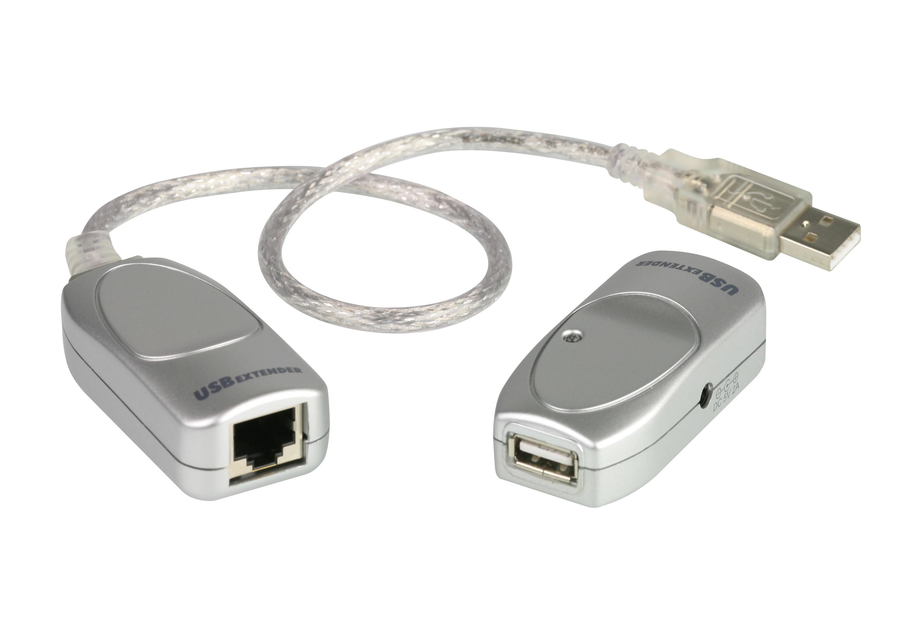 ATEN UCE60 moltiplicatore di rete Trasmettitore di rete Argento