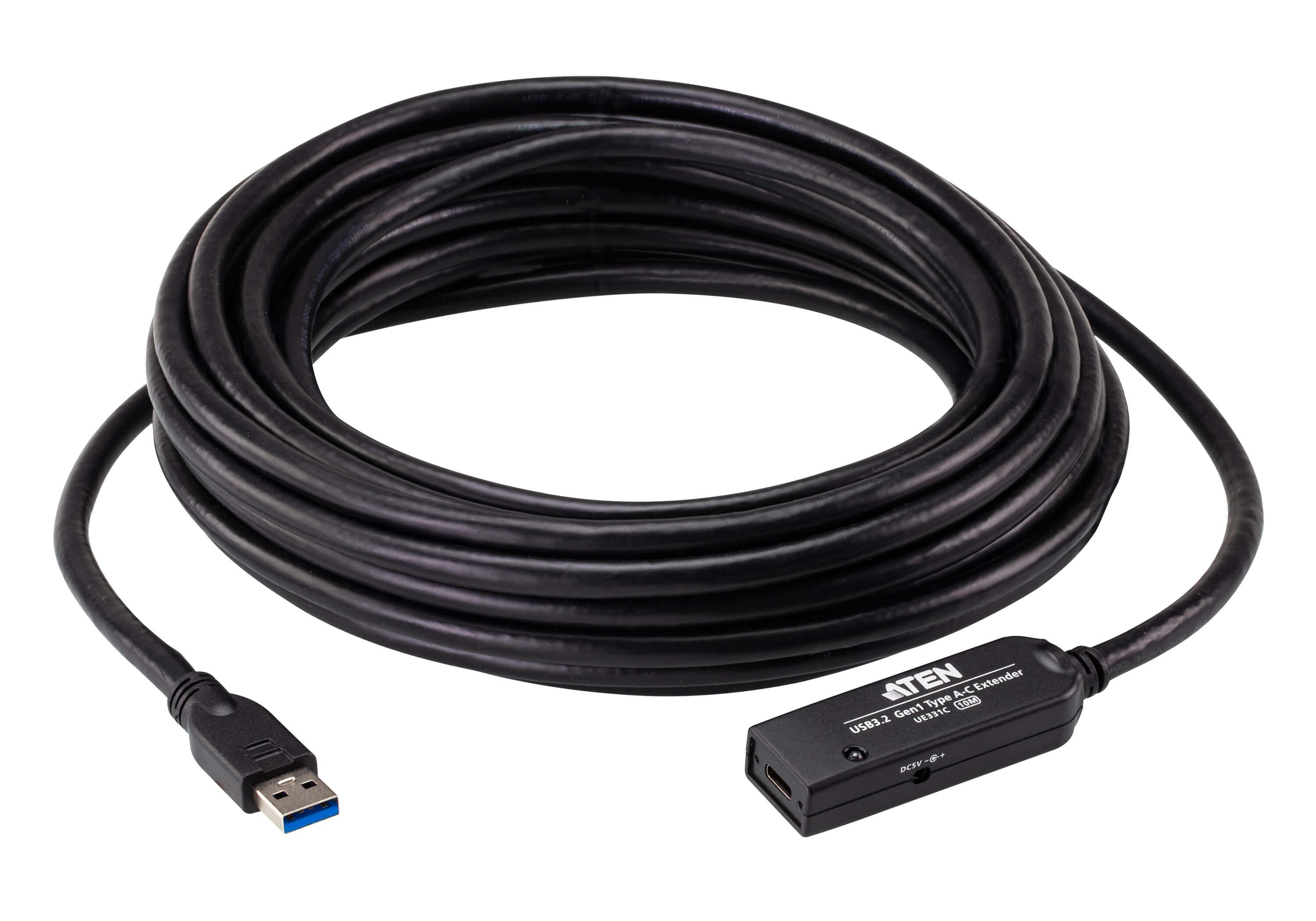 ATEN UE331C cavo USB USB 3.2 Gen 1 (3.1 Gen 1) 10 m USB A Nero