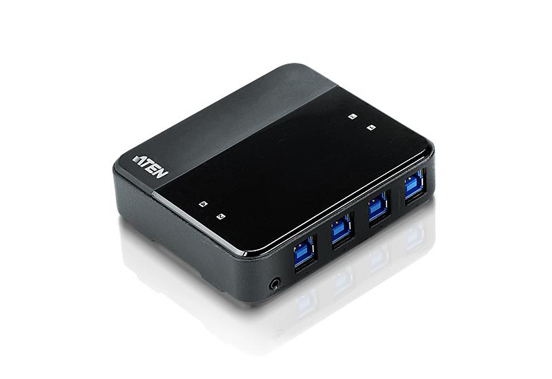 ATEN Switch di condivisione periferiche USB 3.2 Gen1 a 4 x 4 porte (ATEN US434 - USB peripheral sharing switch - 4 x SuperSpeed