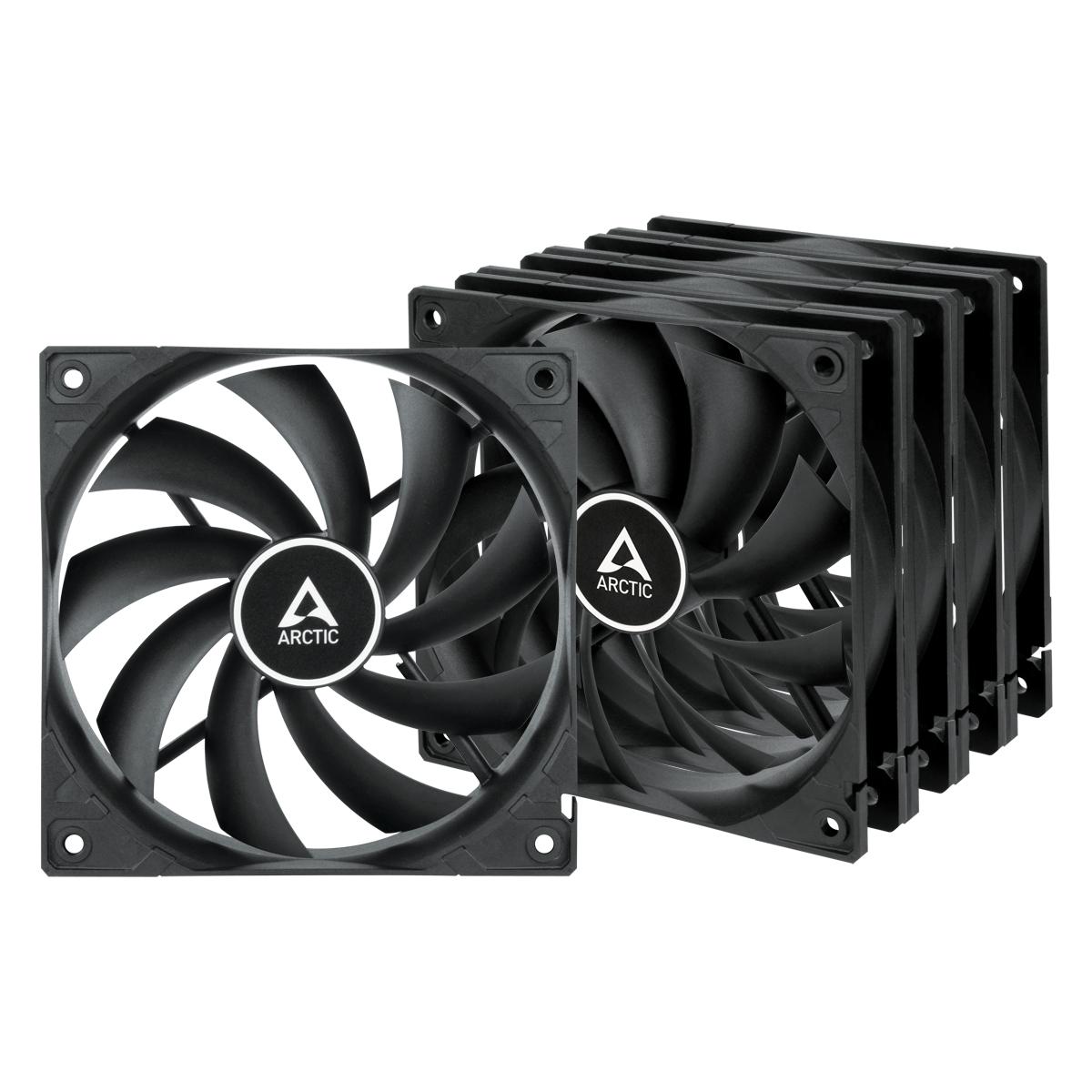 ARCTIC F12 Case per computer Ventilatore 12 cm Nero 5 pz (Case Acc Arctic F12 Fan 12cm Black Vpa)