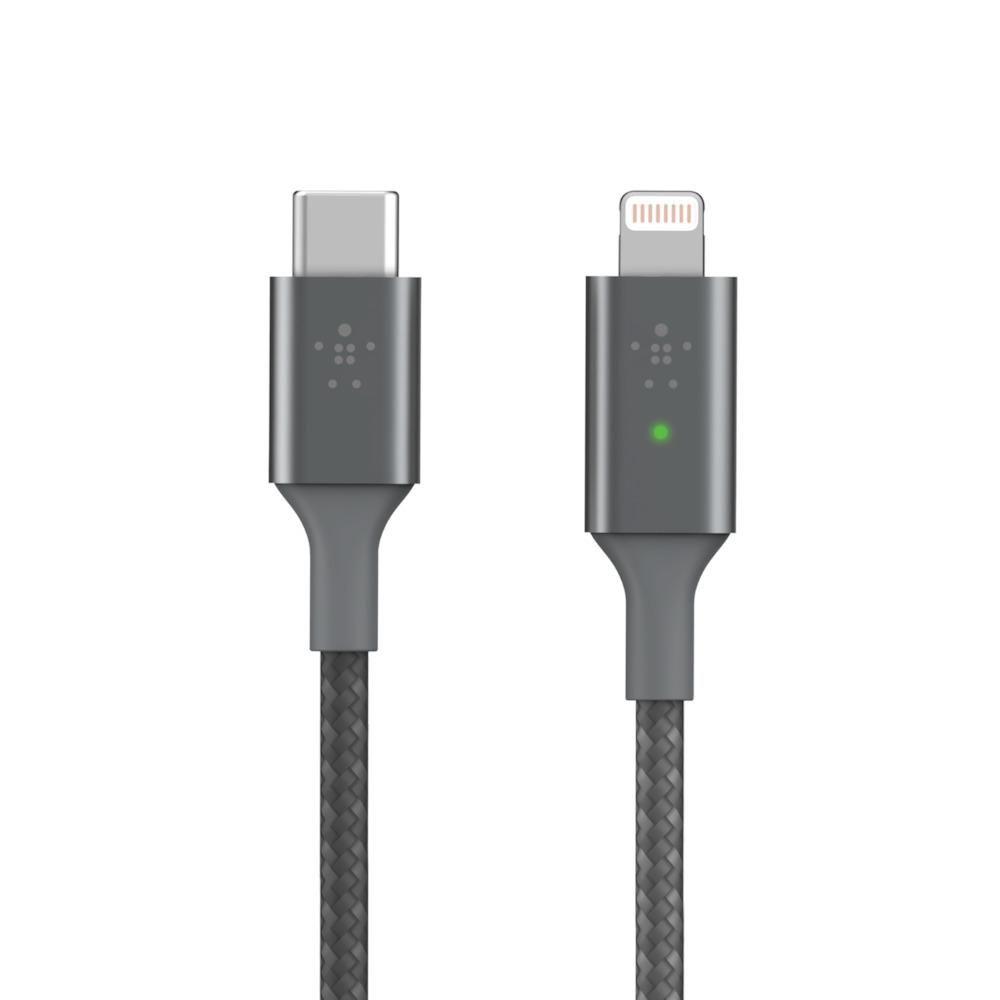 Belkin Smart LED da USB-C a Lightning Grigio