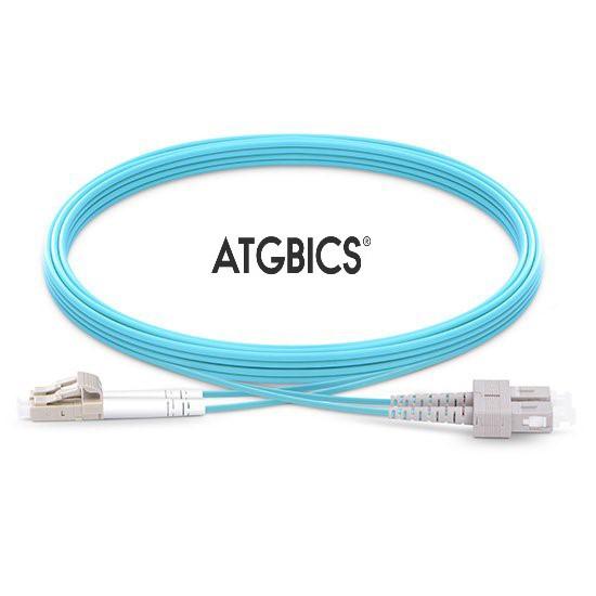 ATGBICS CAB-OM4-LC-SC-3M-D cavo InfiniBand e in fibra ottica OFNR Colore acqua (LC-SC OM4 ATGBICS Fibre Optic Cable Multimode D