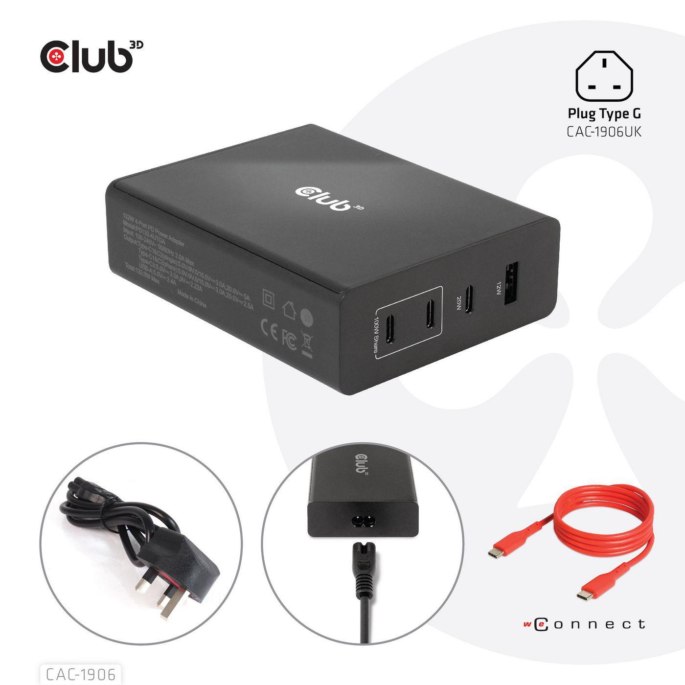 Caricabatterie da viaggio 132W Gan