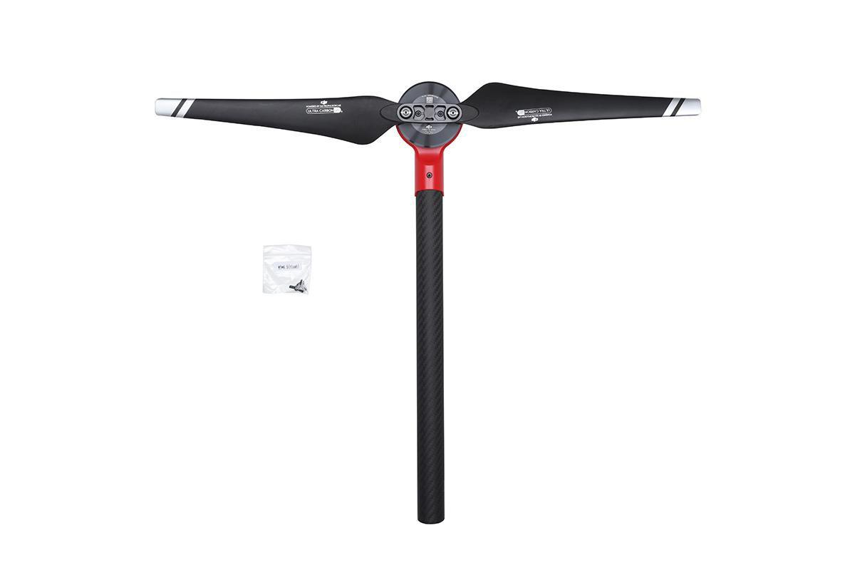 Parte dell'aereo con drone con fotocamera