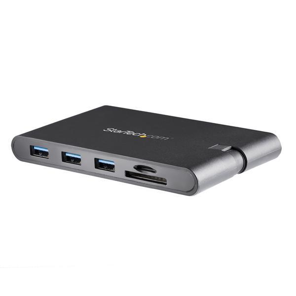 Adattatore Multi-porta USB-C con HDMI e VGA per portatili - 3x USB 3.0 - Lettore Schede SD - PD 3.0 - Cavo integrato