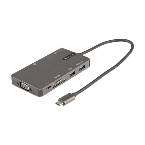 StarTech.com Adattatore Multiporta USB C - Dock da viaggio HDMI 4K 30Hz o VGA - Hub USB 3.0 5Gbps (porte USB A / USB C) - 100W