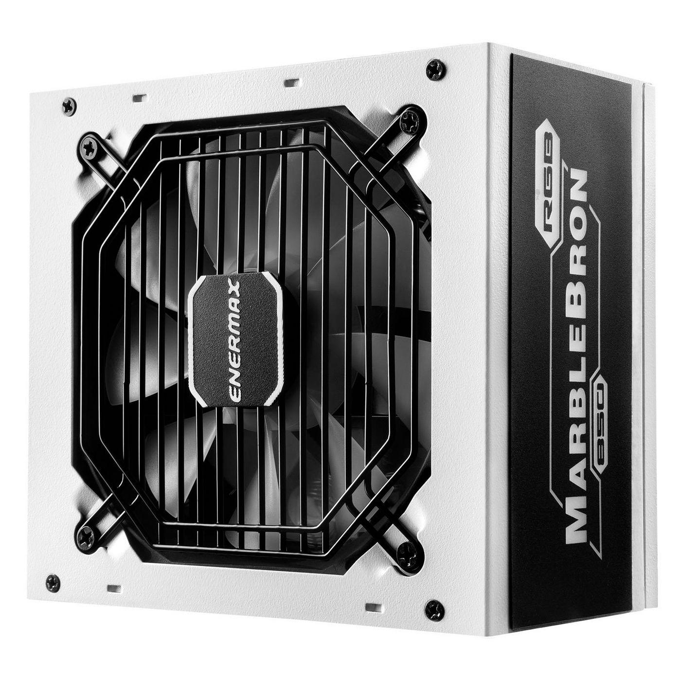 Enermax MARBLEBRON alimentatore per computer 850 W 24-pin ATX ATX Nero, Bianco (Enermax MarbleBron EMB850EWT-W-RGB - s)