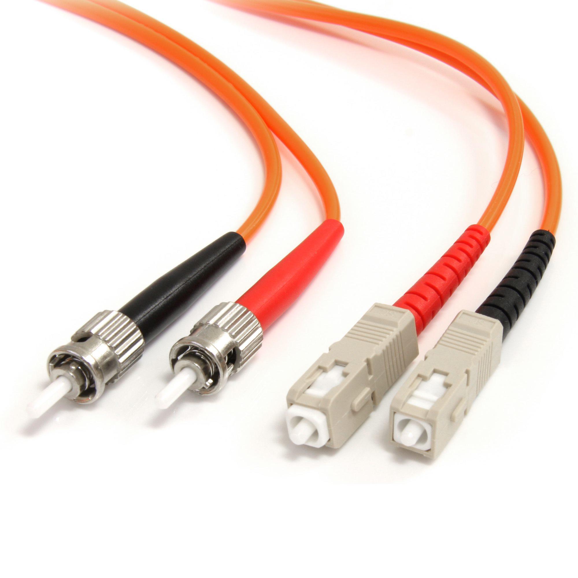 StarTech.com Cavo di rete patch ST - SC 62.5/125 multimodale duplex in fibra ottica da 2m (2M MULTIMODE 62.5/125 DUPLEX - FIBER