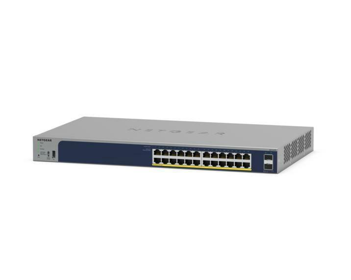 Switch Gigabit Ethernet Smart PoE+ sono dotati di 24 porte PoE+ in rame e 2 porte SFP dedicate per gli uplink