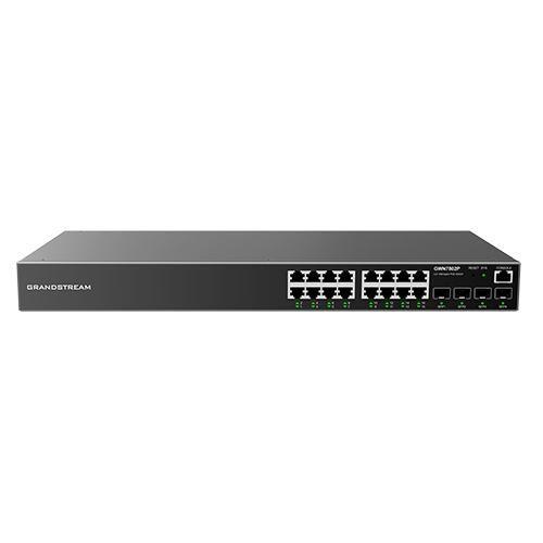 Grandstream GWN7802P - switch L2+ 16 porte PoE 240W + 4 sfp. Utilizzabile con il controller GWN sia in Cloud che on premise