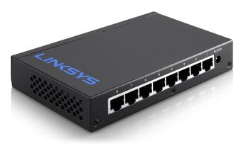 Linksys LGS108-UK switch di rete Non gestito Gigabit Ethernet [10/100/1000] Nero (LINKSYS UNMANAGED - SWITCHES 8-PORT)