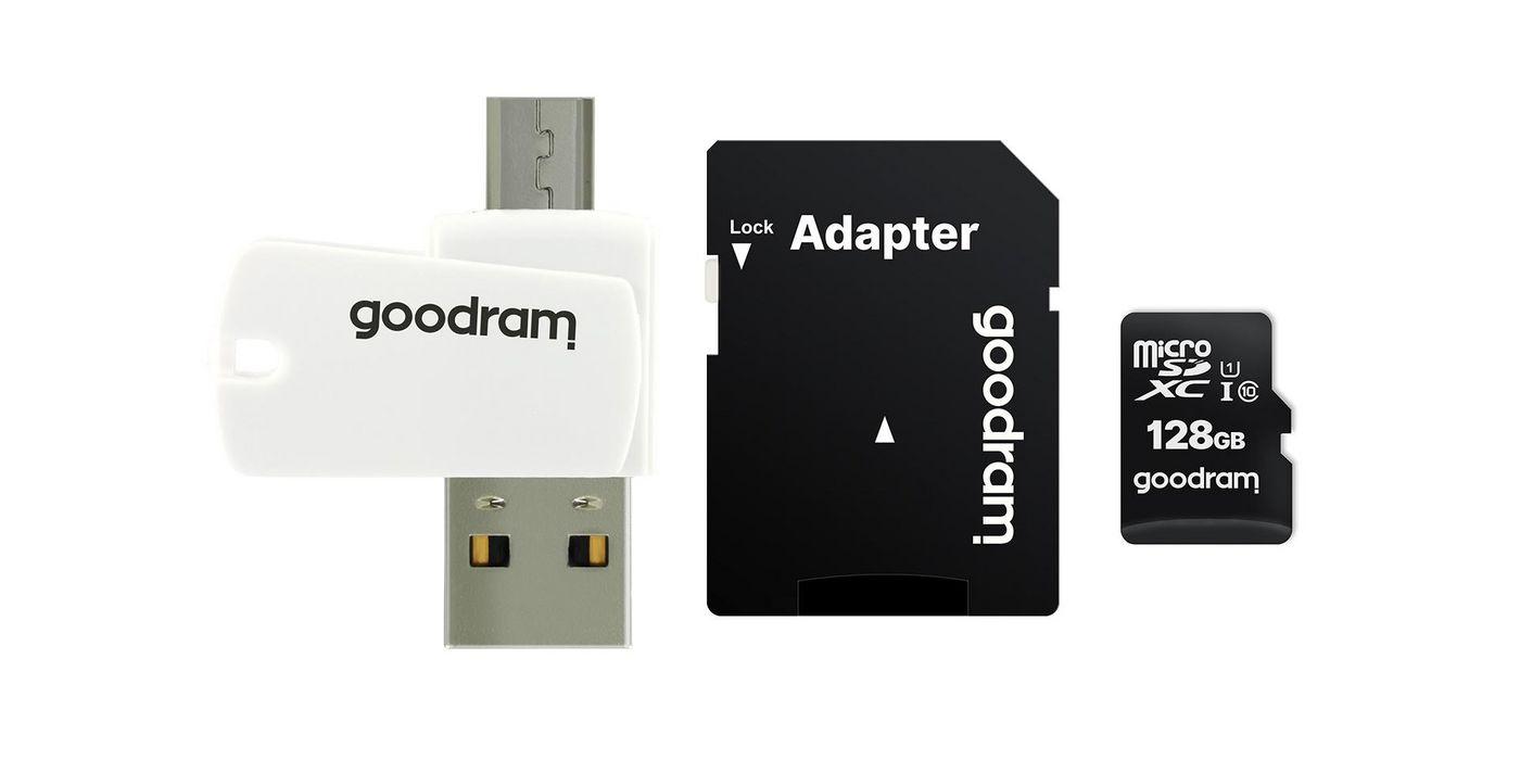 GOODRAM 128GB microSDHC classe 10 UHS I adattatore czytnik