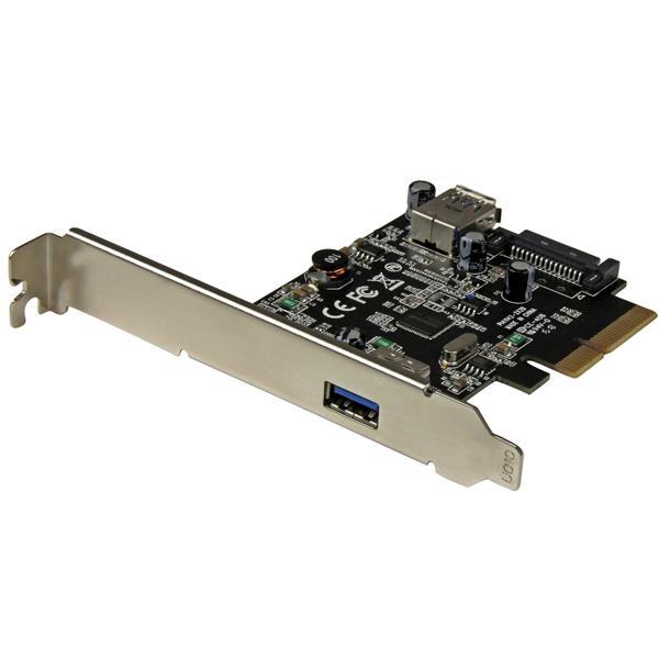 StarTech.com Scheda USB 3.1 a 2-porte (10Gbps) - USB-A, 1x esterna, 1x interna - PCIe
