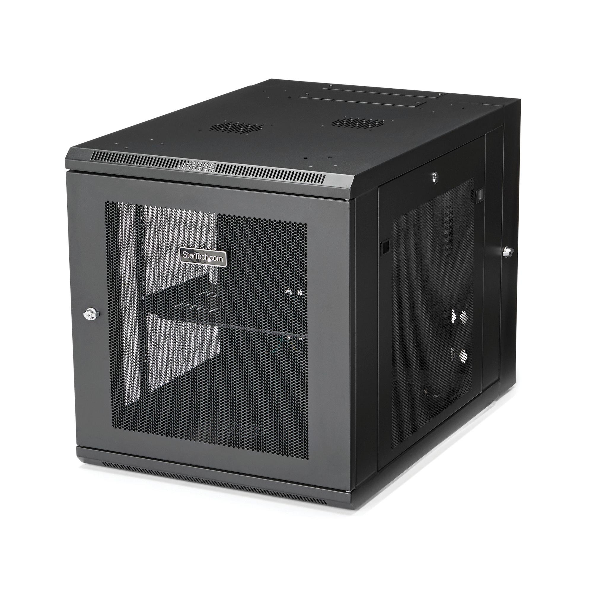 StarTech.com Armadio per Server Rack Montabile a Parete 12U - Armadio a Cerniera fino a 32" (81cm) di profondità 