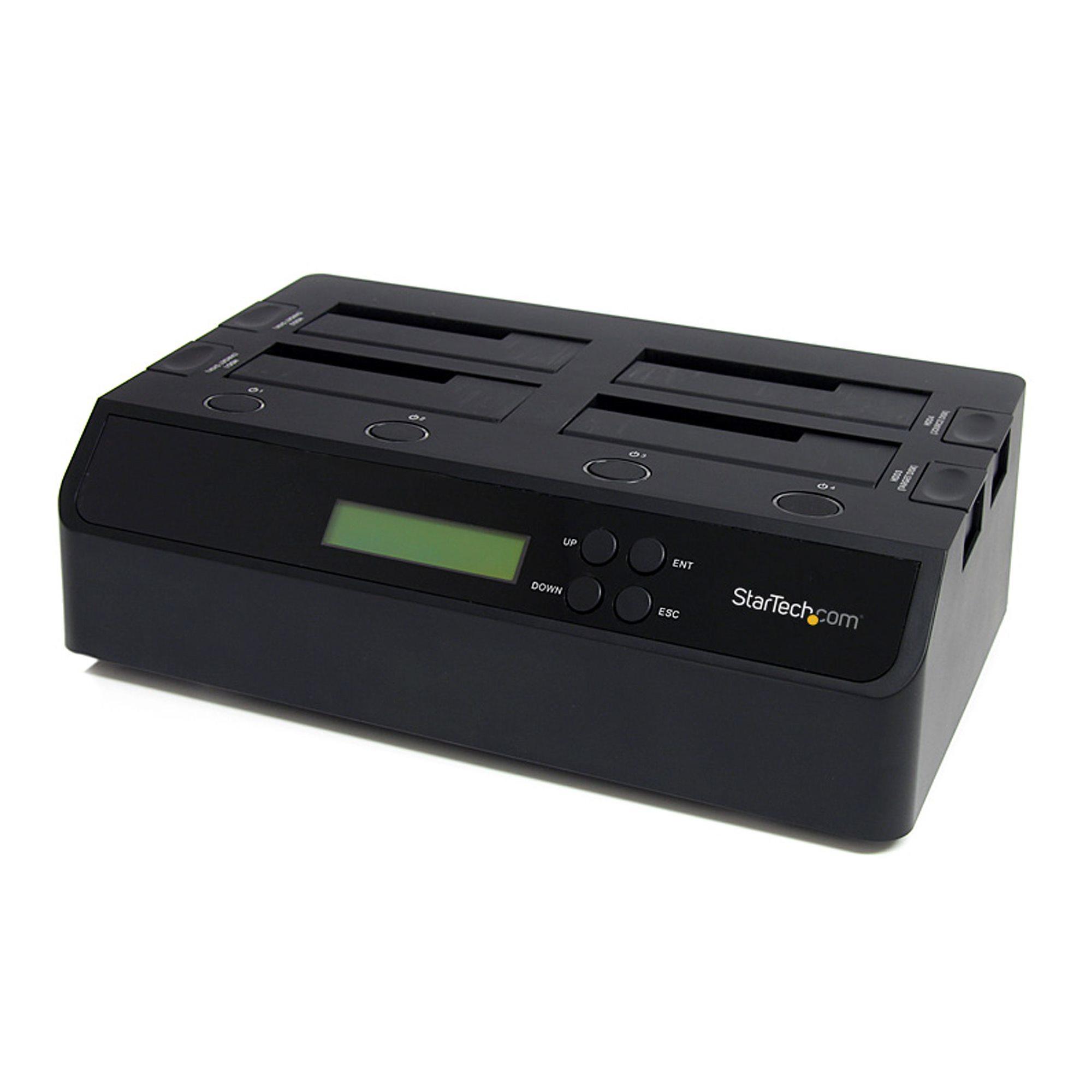 StarTech.com Docking Station per Hard Disk a 4 Slot - Duplicatore ed Eraser USB 3.0/eSATA per SSD/HDD SATA - Dock Standalone 13