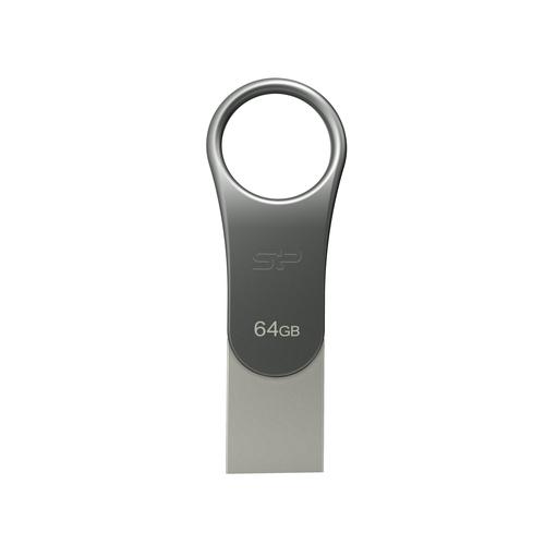 Silicon Power Mobile C80 unitÃƒÂ  flash USB 64 GB USB Type-A / USB Type-C 3.2 Gen 1 (3.1 Gen 1) Titanio