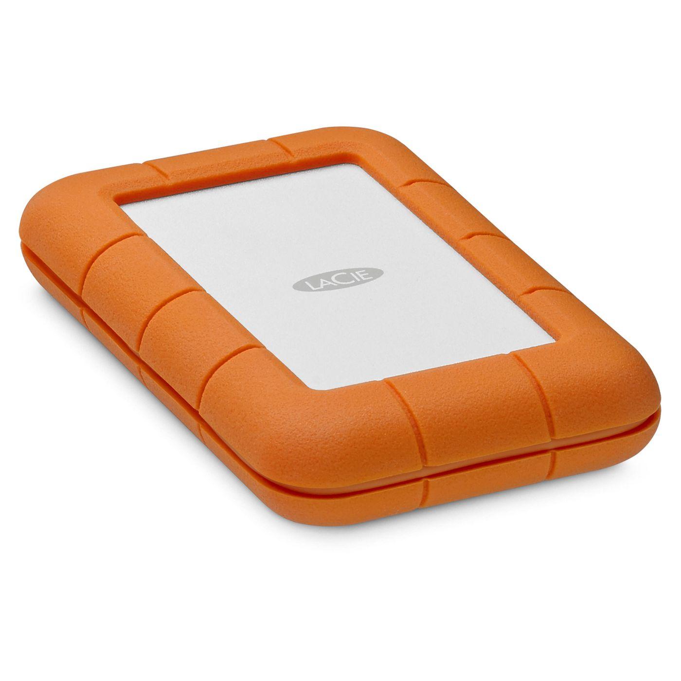 LaCie Rugged Secure disco rigido esterno 2 TB 2.5 USB tipo-C 3.2 Gen 1 [3.1 Gen 1] Arancione, Bianco (RUGGED SECURE 2TB - 2.5IN
