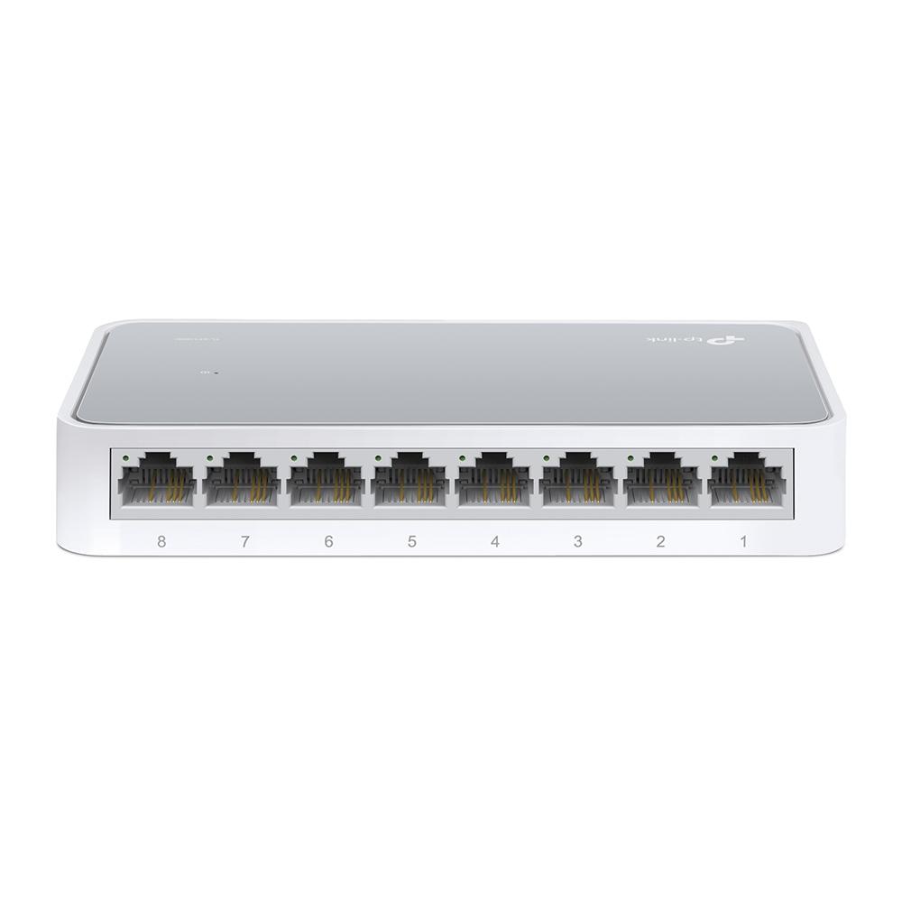 TP-Link TL-SF1008D Non gestito Fast Ethernet [10/100] Bianco (8-Port 10/100Mbps Desktop Switch)