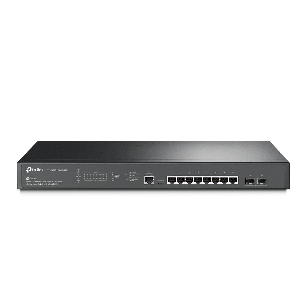 TP-Link JetStream TL-SG3210XHP-M2 switch di rete Gestito L2+ 2.5G Ethernet (100/1000/2500) Supporto Power over Ethernet (PoE) 1