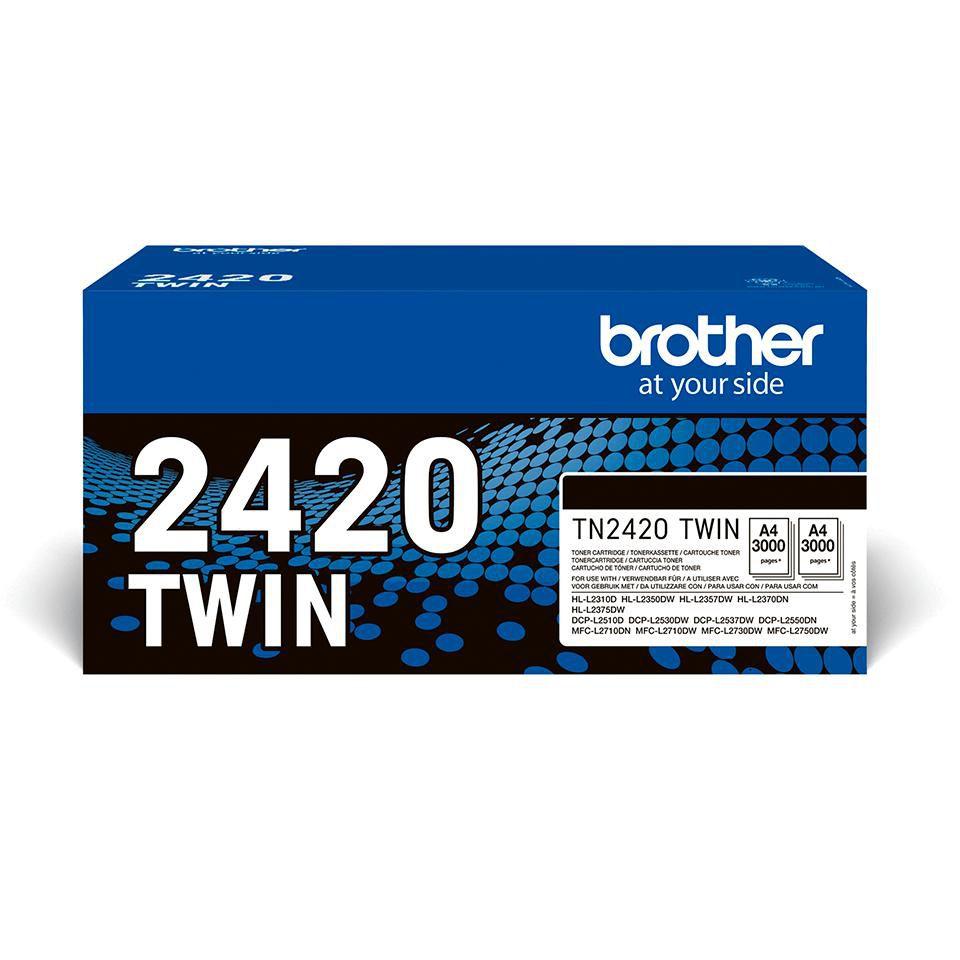 Brother TN-2420TWIN cartuccia toner 2 pz Originale (BROTHER BLACK TONER TWIN PACK HL-L2310D HL-L2350DW HL-L2370DN)