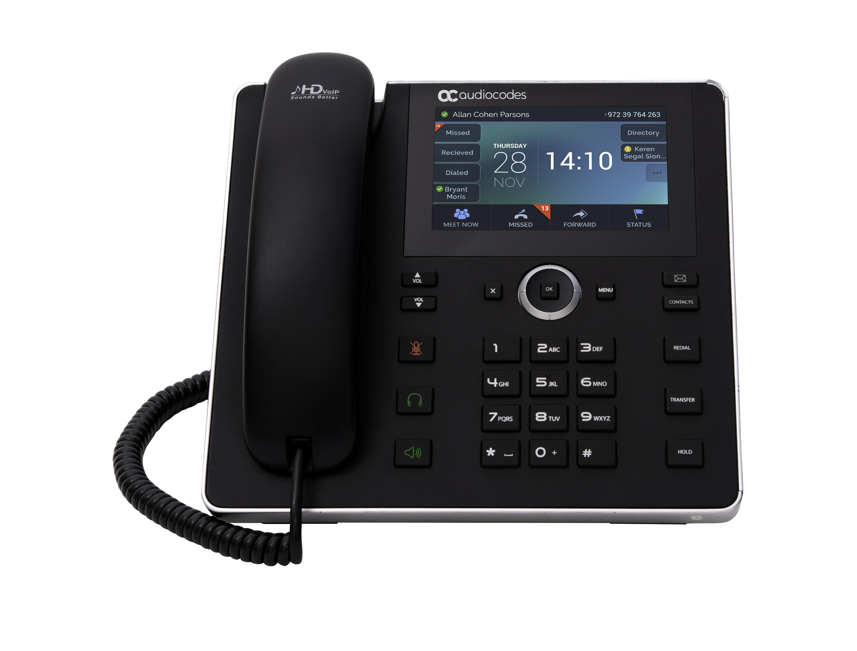 Audiocodes AudioCodes S4B 450HD IP-Phone PoE GbE Black2 Ethernet 10/100/1000 ports, Power Supply
