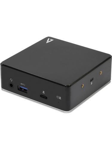 V7 Docking station USB-C universale con due porte HDMI, jack audio combinato da 3,5 mm, Gigabit Ethernet, 3 x porte USB 3.1 ed