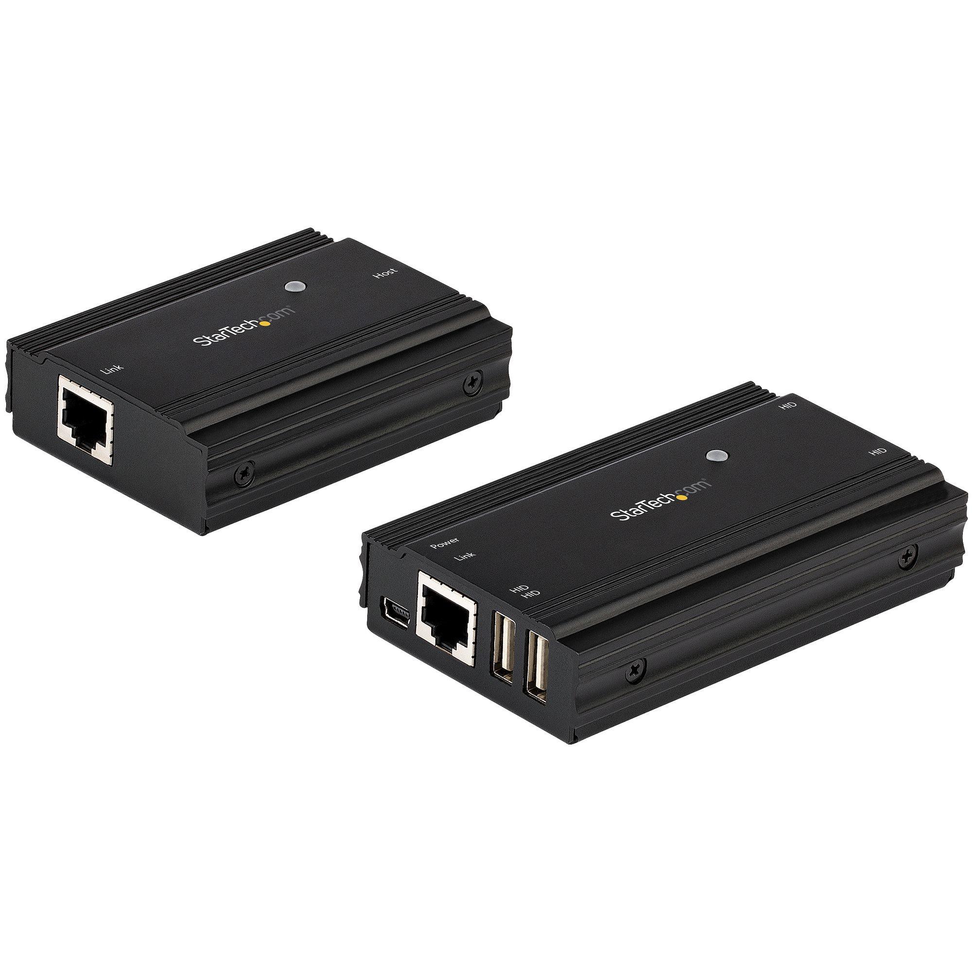 StarTech.com Extender USB 2.0 a 4 porte - Estensore Ethernet USB 2.0 multiporta via CAT5 CAT6 100m - USB Extender Hub via Lan c