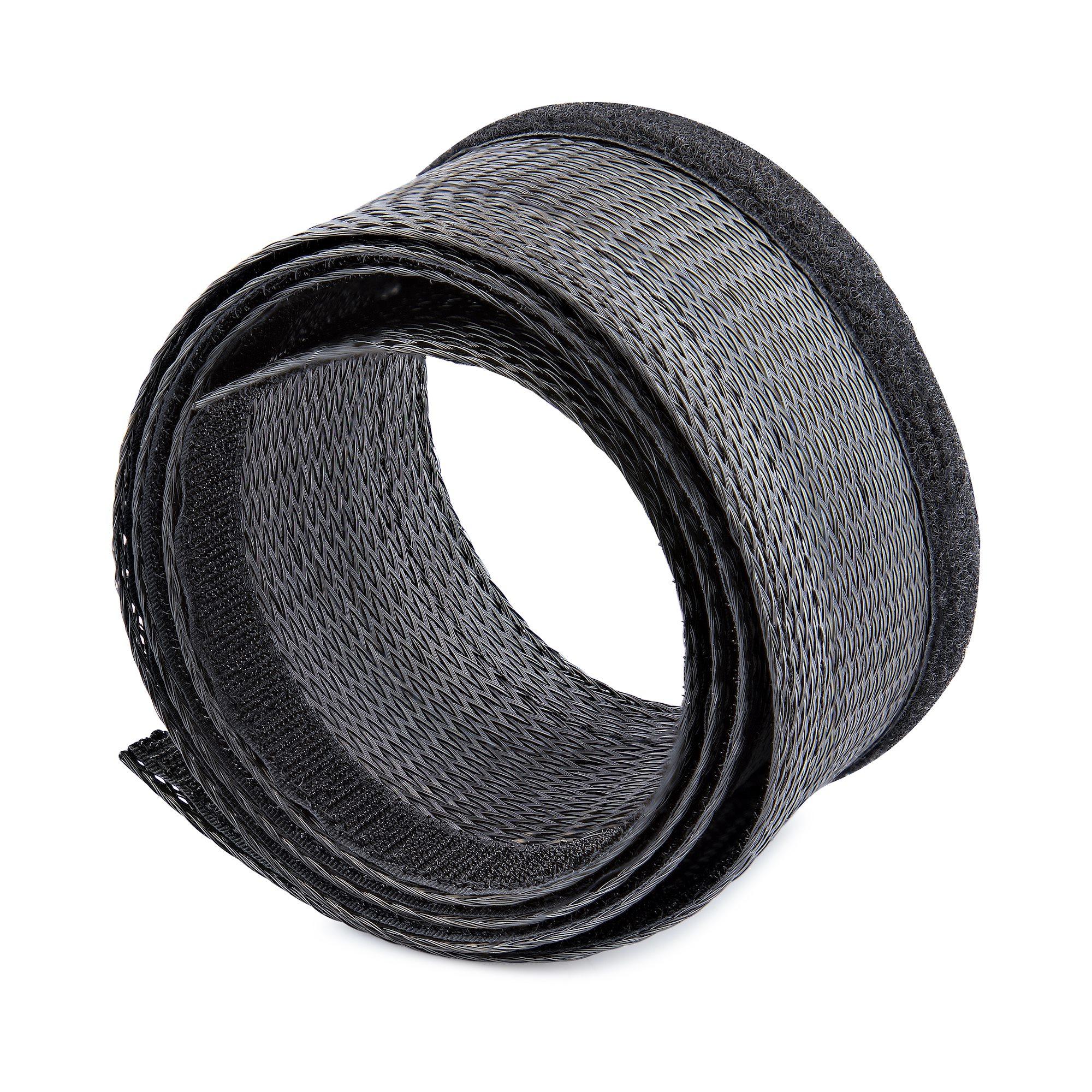 StarTech.com Guaina per cavi da 3 m con chiusura a strappo, accorciabile, diametro 3 cm, organizzatore per cavi di rete / guain