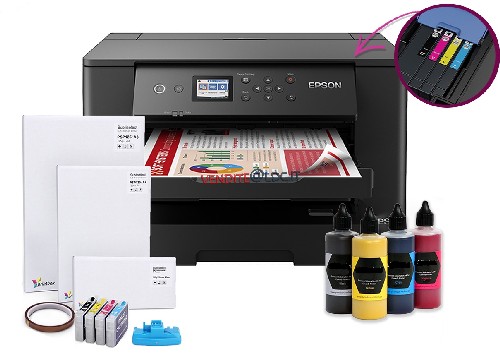 STAMPANTE SUBLIMATICA A3 - EPSON - 4 COLORI - CON 4 CARTUCCE RICARICABILI AUTORESETTANTI